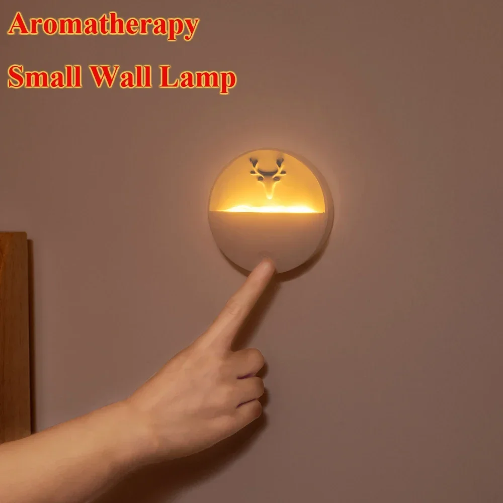 

Human Body Induction Lamp Magnetic Aromatherapy Tablet Rechargeable USB Smart Night Light Corridor Bedroom Cabinet Wall Lamp