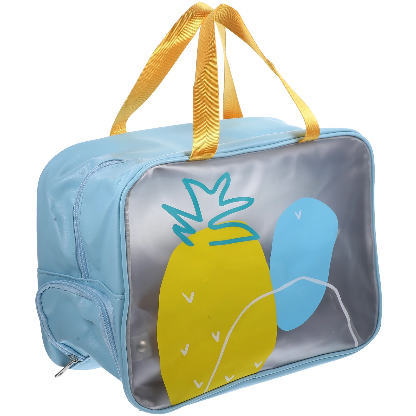 Borsa per trucco grande e trasparente, organizer da viaggio impermeabile, custodia portatile con chiusura a cerniera per ragazze e donne, uso quotidiano