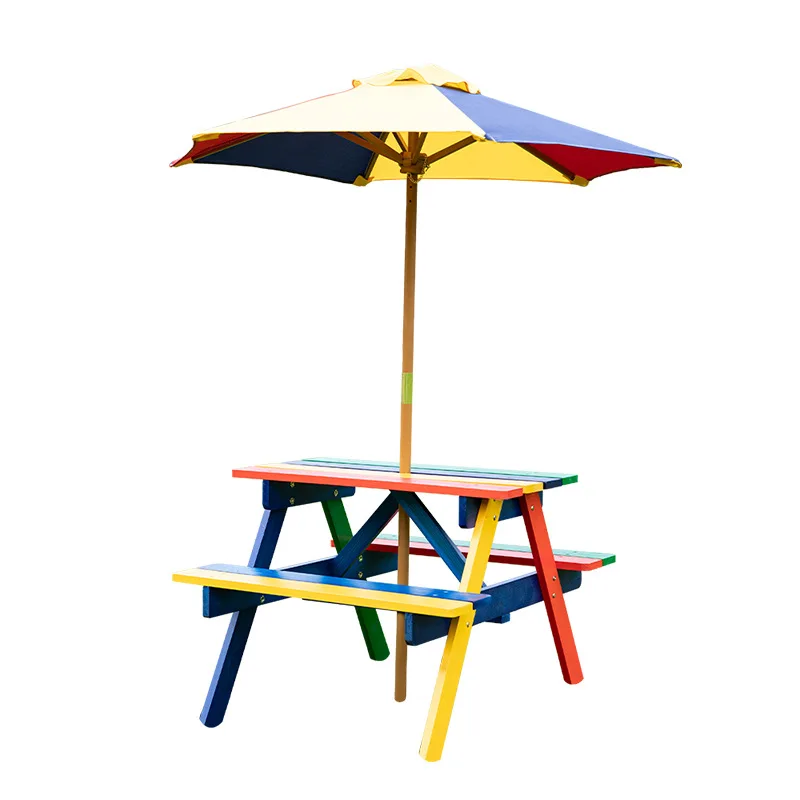 

Famous set kindergarten furniture campground wind table and chair outdoor picnic chair stool children friends children