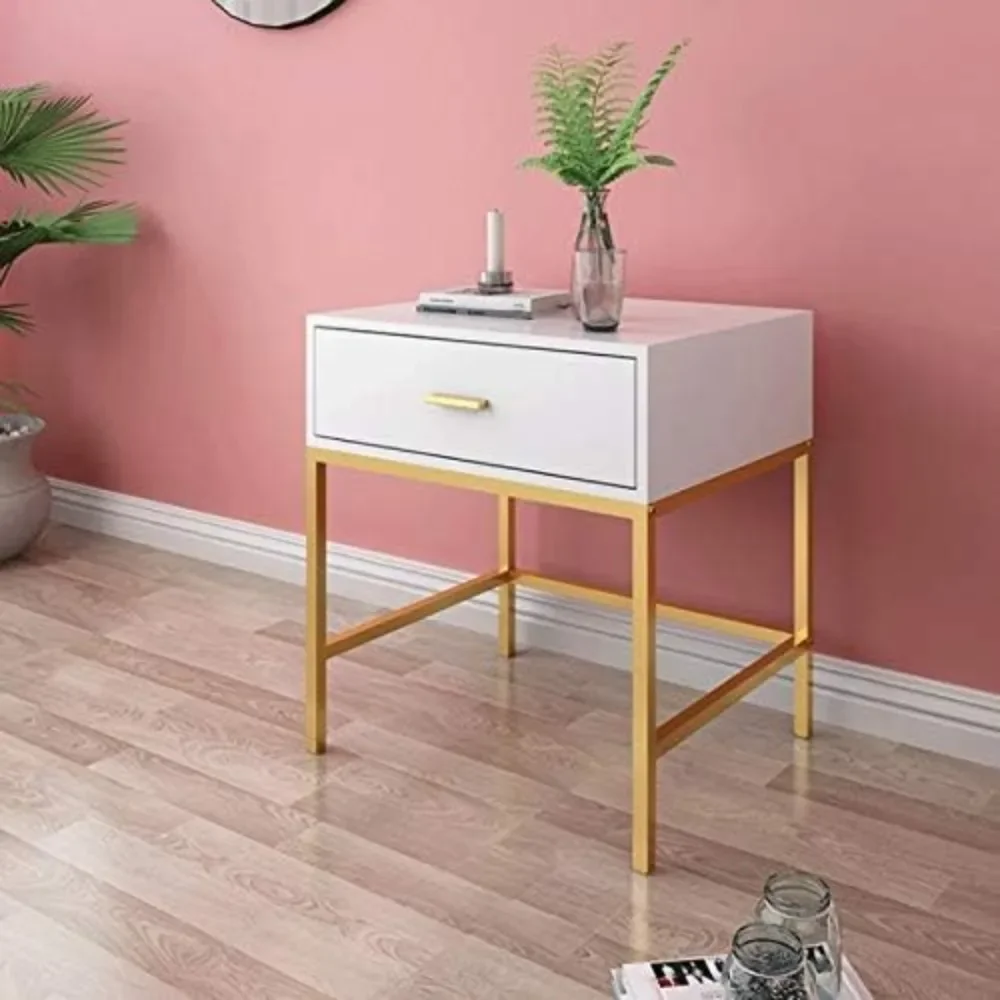 Minimally Modern Mini MDF Bedside Table, Economical Bedroom Bedside Table Rack, Small Storage Cabinet Bedroom Furniture