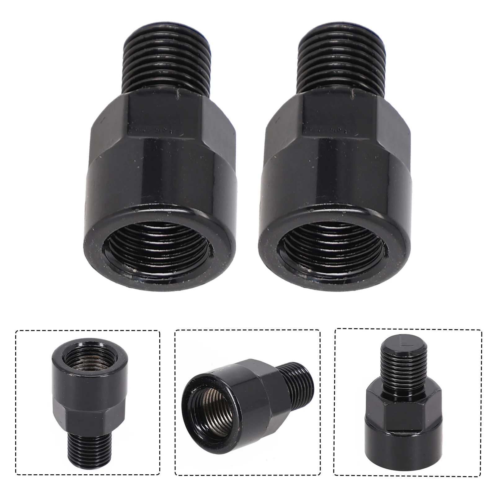 Bicycle Pedal Adapter Aluminum Alloy 12mm To 14mm For 9/16 Inch Pedals & 1/2 Inch Cranks Convert Bicycle Parts  Aluminum Alloy