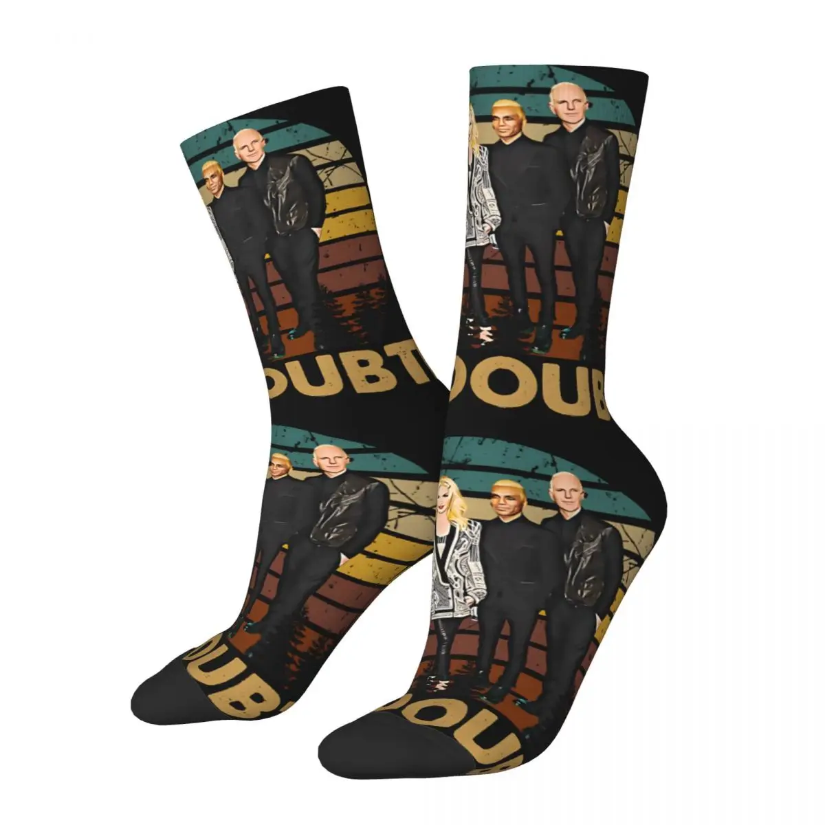 Retro Fans Men's compression Socks Unisex N-No Doubt Street Style Seamless Printed Novelty Crew Sock