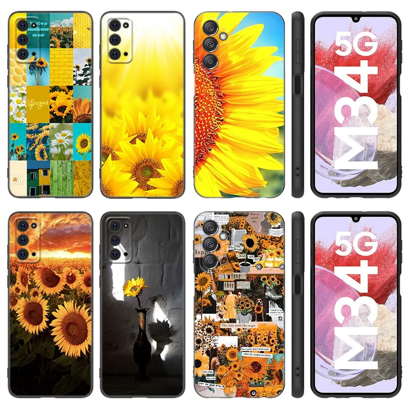 Summer Daisy Sunflower Case For Samsung M30 M31 S Note 10 Lite 20 Ultra M32 4G M33 M34 M42 M52 M53 M54 5G M11 M12 M21 M22 M51