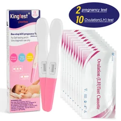 LH Ovulation Predictor Kit,10 LH Ovulation + 2 hCG Pregnancy Tests Sticks- Advanced Ovulation Test Strips FSA Eligible Fertility