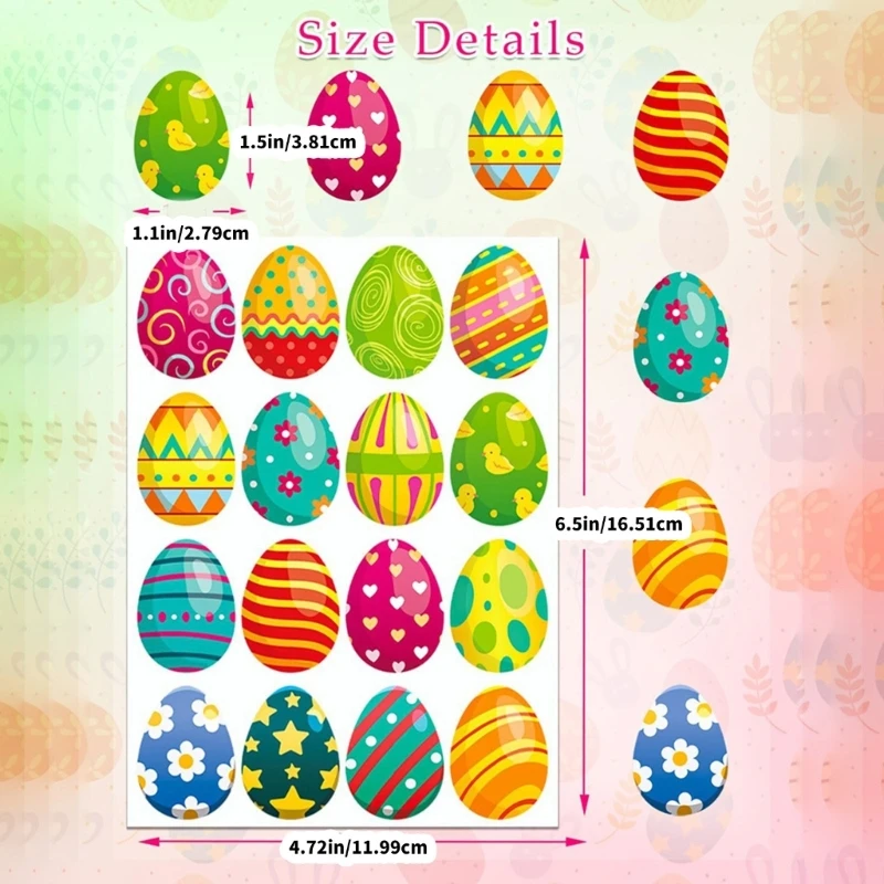 

512 Counts Eggs Sticker Festival Party Decoration Sticker Wrapping Sticker for Packaging Journal Planner Phone Case D2RC