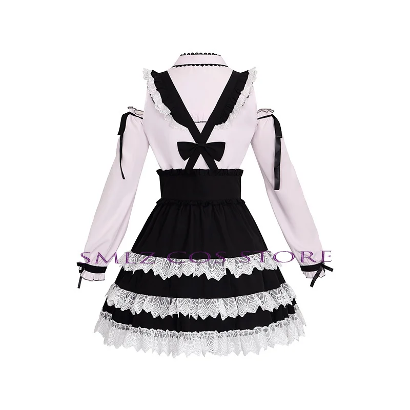 TGS25 Memory Little  Cosplay Game Identity Ⅴ Costume Miss Black White Lolita Dress Wig Set Tokyo Party Outfit for Woman view 4