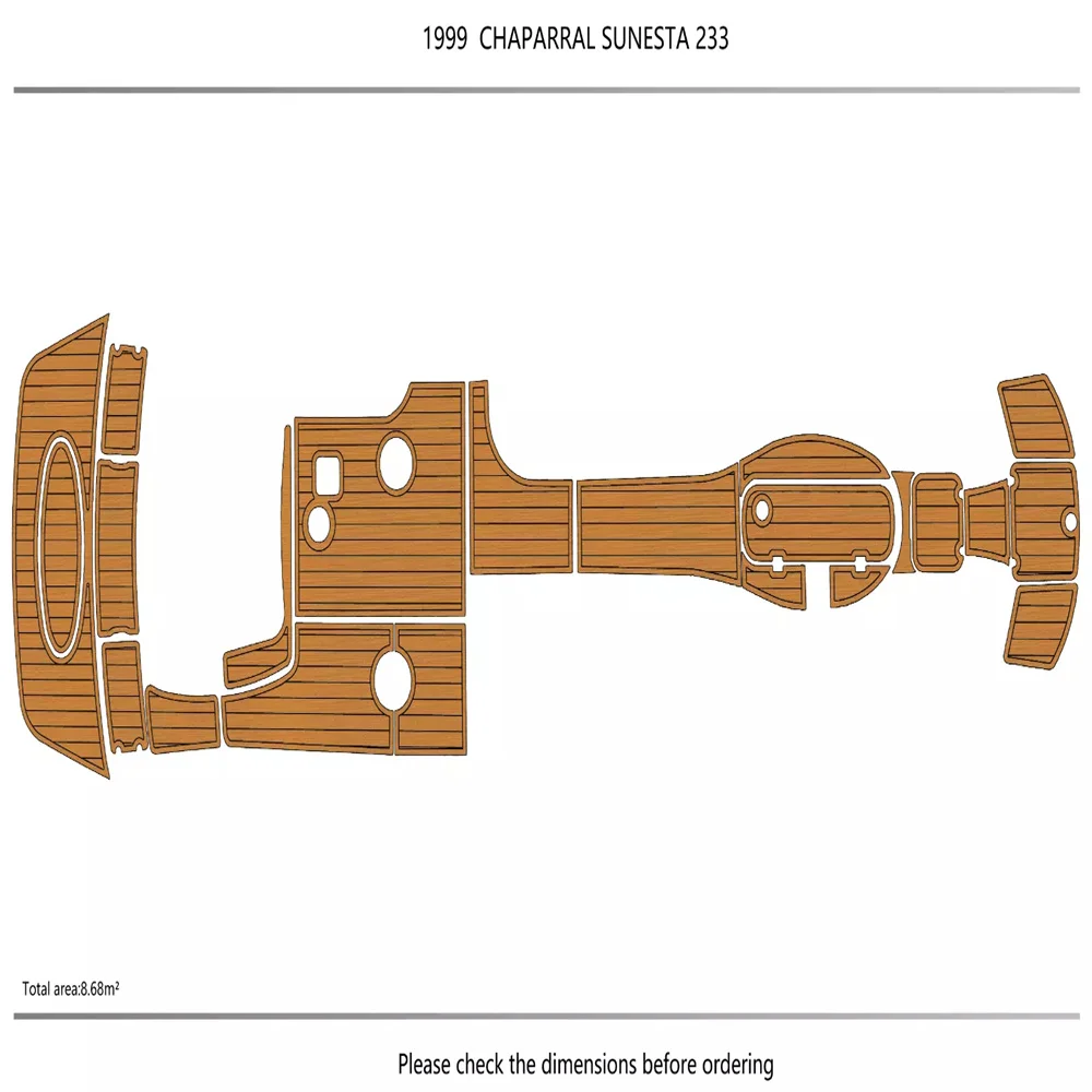 1999-2003 CHAPARRAL 233 Cockpit Swim platform Bow146mm EVA foam faux floor SeaDek MarineMat Gatorstep Style Self Adhesive