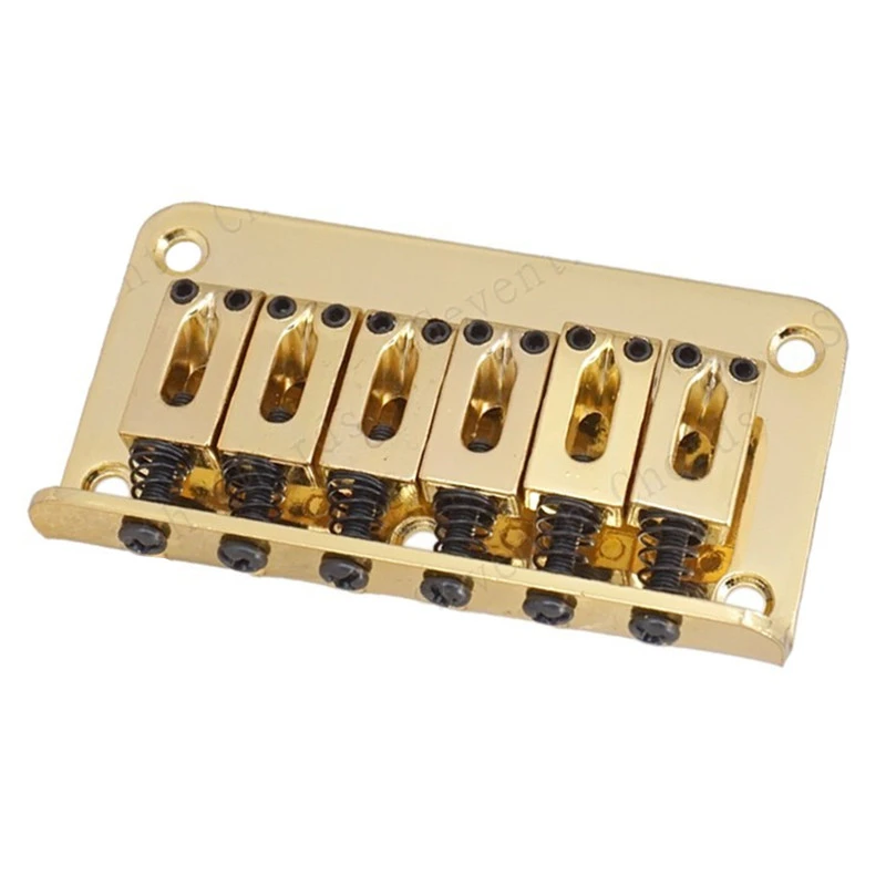Ein Satz silber-goldener E-Gitarrensaiten, Sattel, Top-Load-Hardtail-Brücke, Zubehör für Musikinstrumente – Detail 6