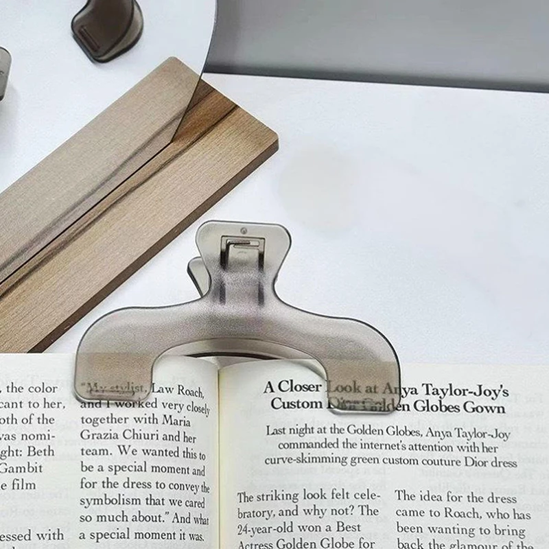 

Simple Fixed Book Clips Frosted Transparent Page Holder For Reading Tool Memo Clip Kawaii Desk Accessories Practical Note Holder