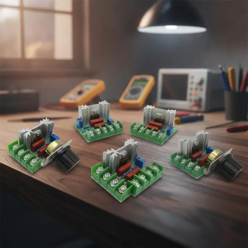 SCR Voltage Regulator AC 220V 2000W Long Lifespan Motor Speed Dimming Control Module for Hobbyist Electronic Projects