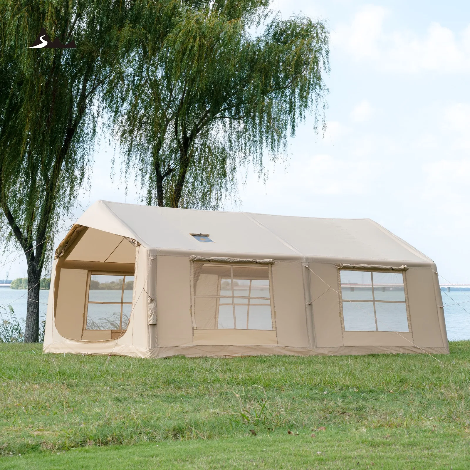 Wholesale Family Glamping Inflatable Tent, 4 Person Capacity with Air Pump for All Season Outdoor Camping
