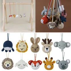 Sonajero colgante de marco de gimnasio para bebé, juguetes de ganchillo, Animal de peluche, cama móvil, estante de Fitness, decoración de habitación, 1 unidad