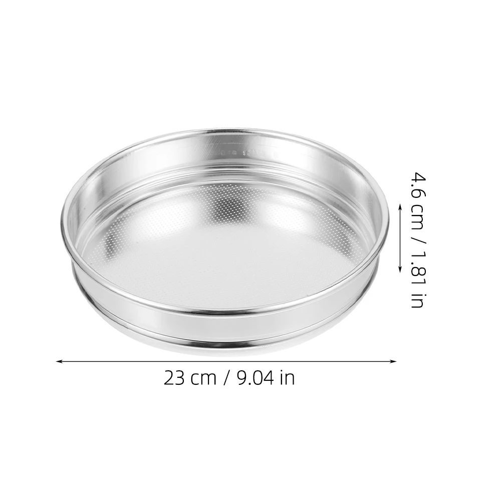 

1pcs Round Metal Sieve For Kitchen Grains Manual Sifting Strainer Household Home Tools Mesh Screen Filtering Sifter Cooking