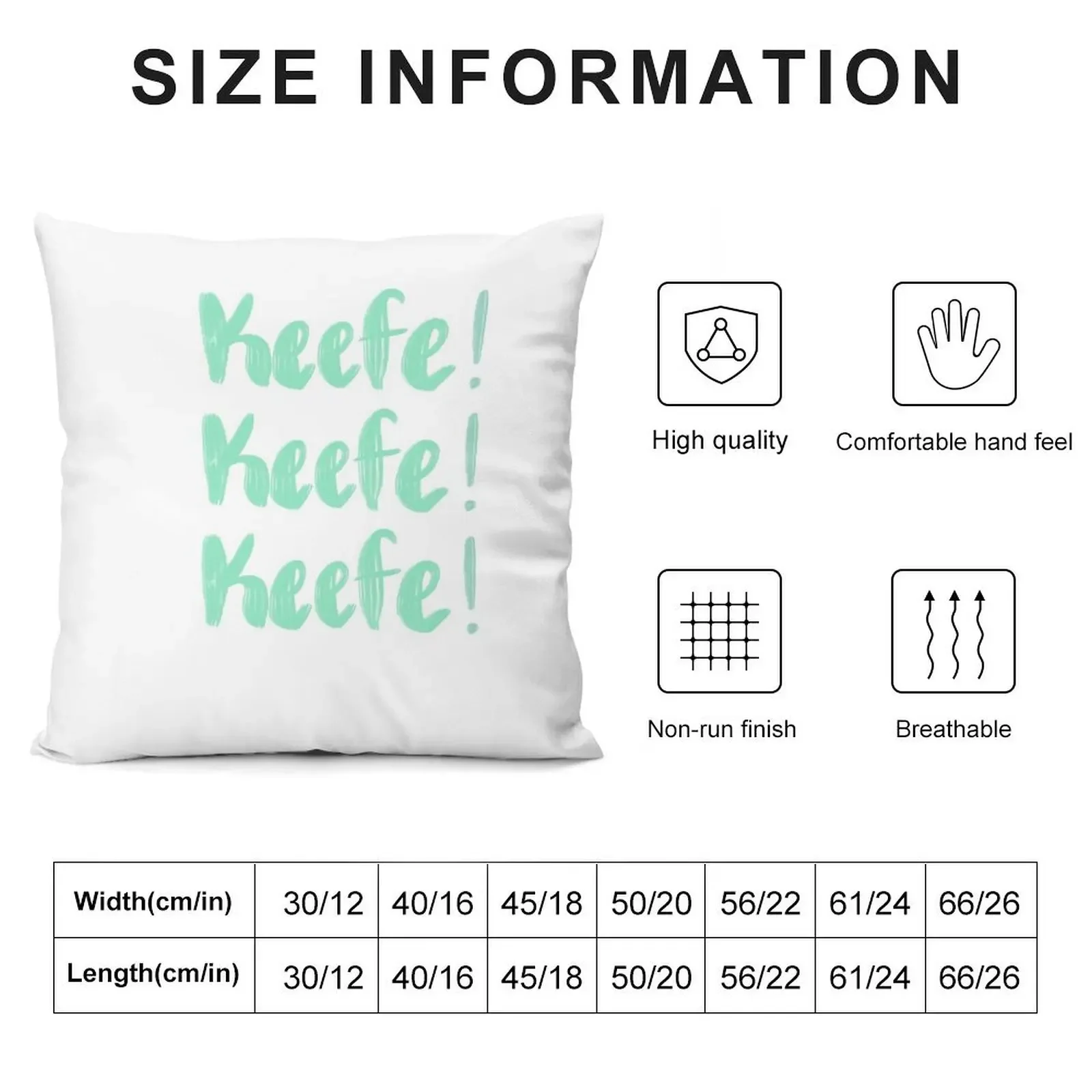 Green Keefe! Keefe! Keefe! Throw Pillow Cushions Decorative Sofa Cushion Christmas Covers pillow