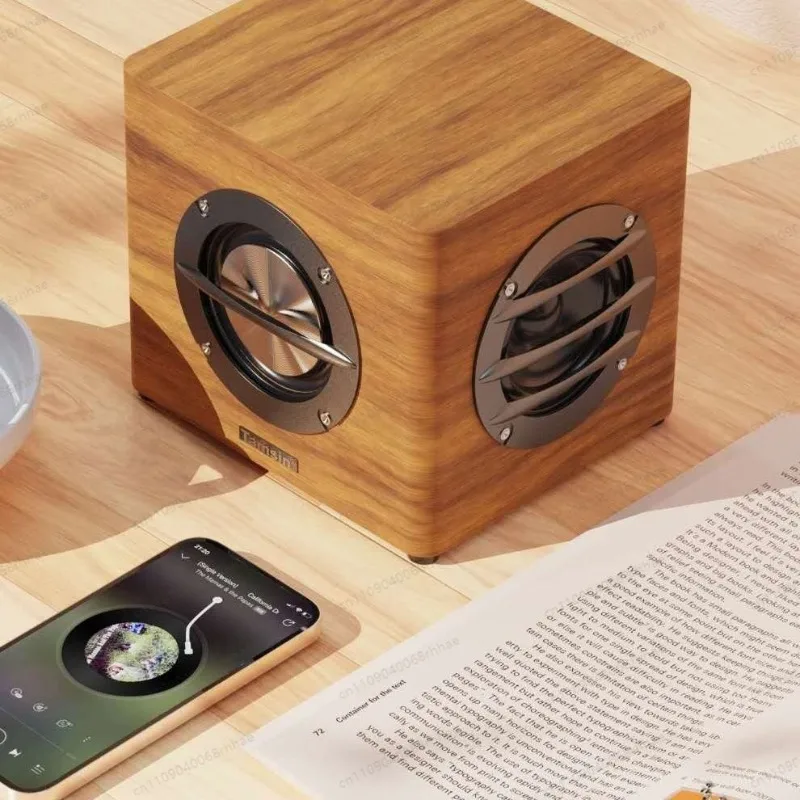 Retro Bluetooth Speaker Wooden Audio Mobile Phone Laptop Desktop Computer TV Speaker Wooden Subwoofer