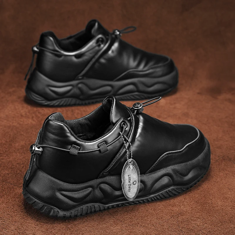 

Winter snow boots, cotton-padded and fleece-lined warm boots, men's shoes with added cotton, low-top outdoor, M191