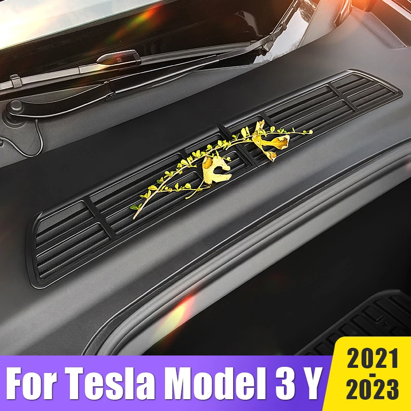 Front Air-Conditioning Cover Anti-insect Anti-fouling Net For Tesla Model 3 Y 2021 2022 2023 2024 Air Inlet Protective Cover