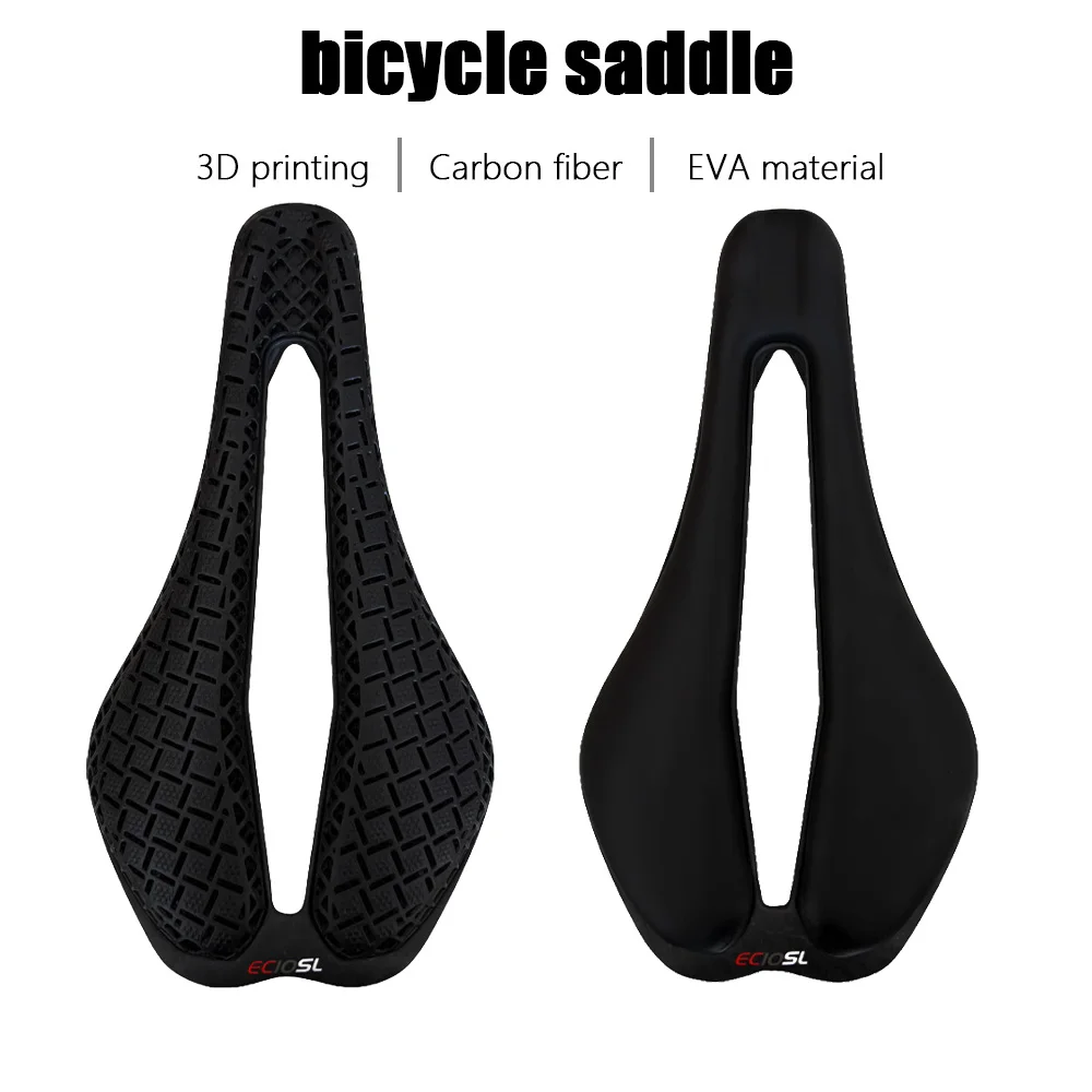Selle de vélo imprimée en 3D, ultralégère, 137g, selle en carbone, 243x135mm, siège de vélo pour VTT, vélo de route, gravel, pièces de vélo