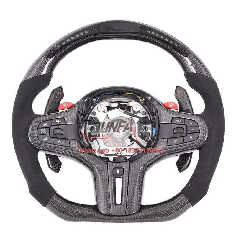 

Car Steering Wheel LED Carbon Fiber for G30 G20 G01 G02 G05 G06 G07 M4 M5 F90 M8 X3 X4 X5 X6 F40 F44 F97 F98 F95 F96 G11 G12