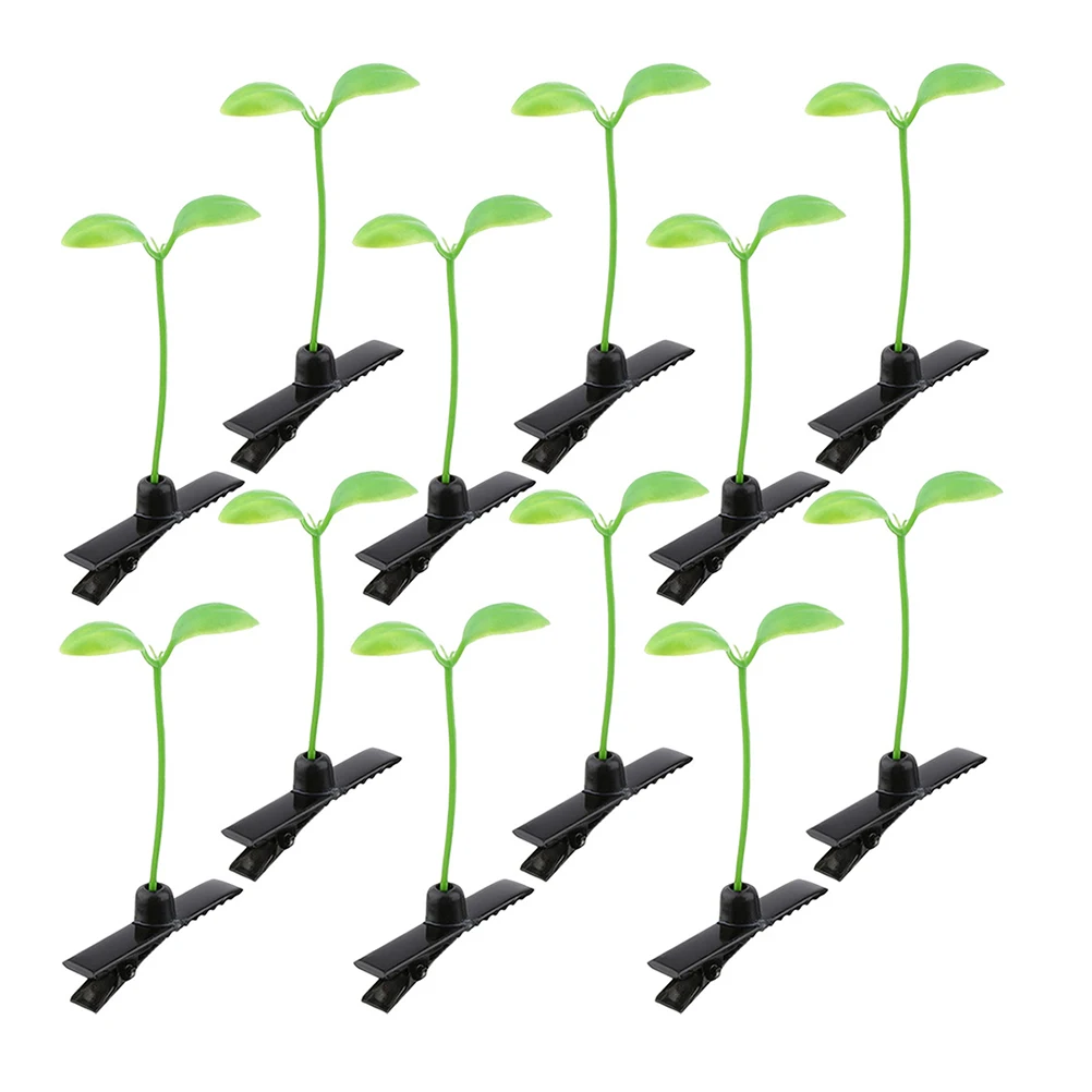 

80Pcs Bean Sprout Hair Clips Cute Mini Sprout Pins 3D Plant Hairpins Festival Cosplay Accessories Hair Ornaments