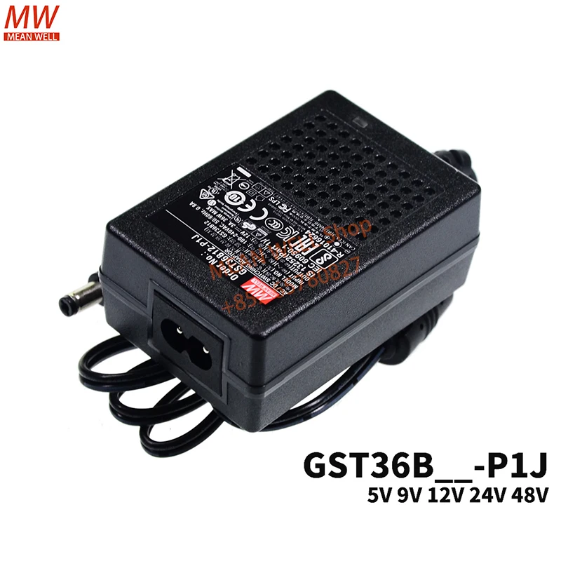 MEAN WELL Power Supply Original 36W AC-DC Reliable Green Industrial Adaptor GST36B12-P1J GST36B24-P1J 05 07 09 15 18 28 48-P1J
