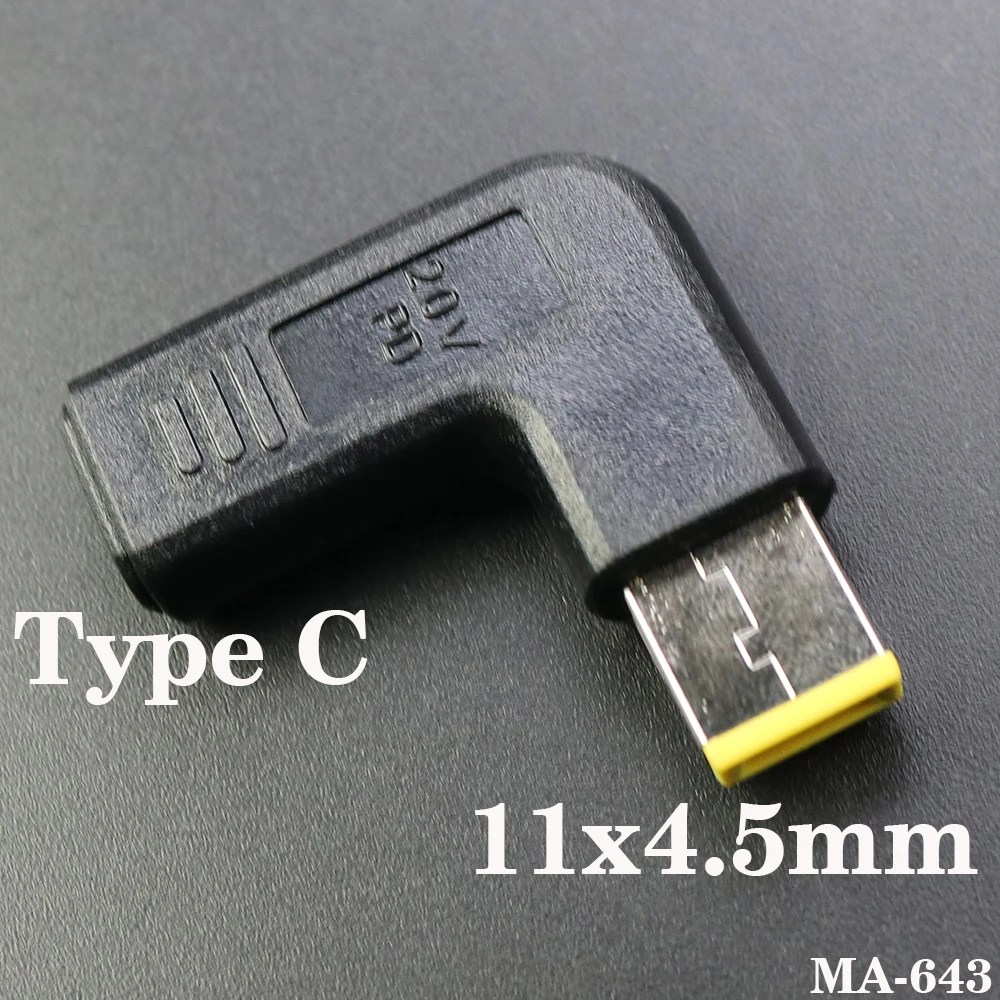 

USB Type C Female to Square Male Plug Dc Power Adapter Converter Laptop Charger Connector for Lenovo T450 T450s T460 T470 T470s