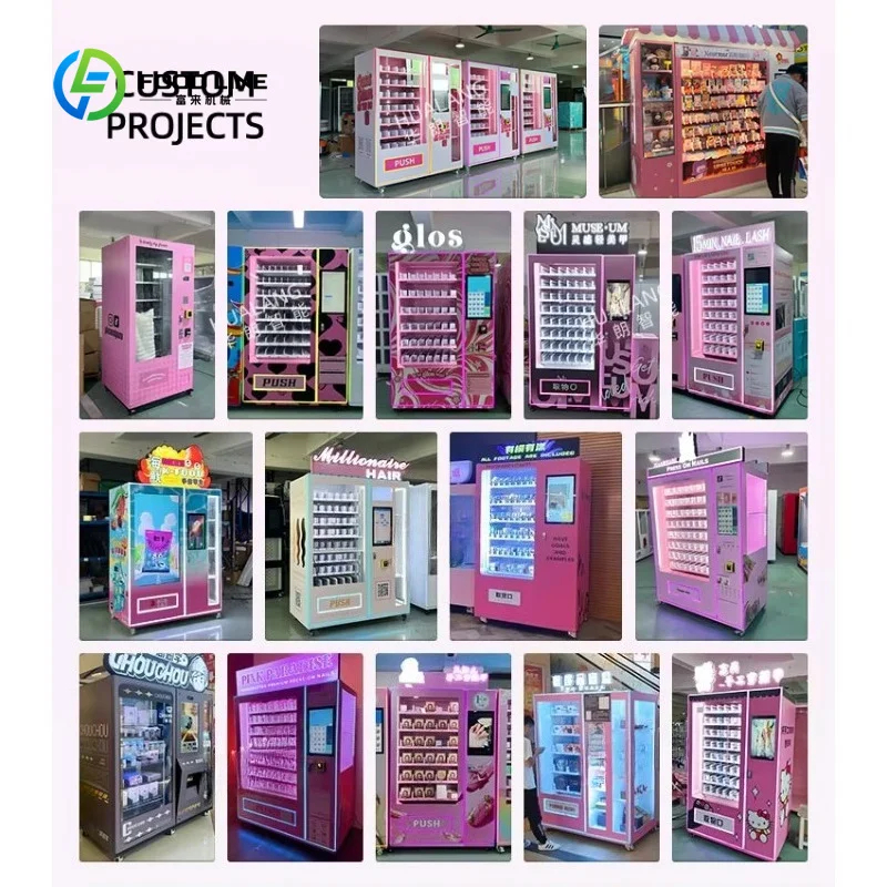 Customized Touch-select Beauty Vending Machine Coin Cash Card Payment Press on Nails Vending Machine Factory Direct