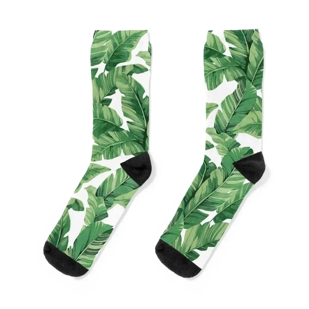 

Tropical banana leaves II Socks winter gifts Rugby christmas stocking Socks Men's Women's snow aesthetic gym Women Socks Men's