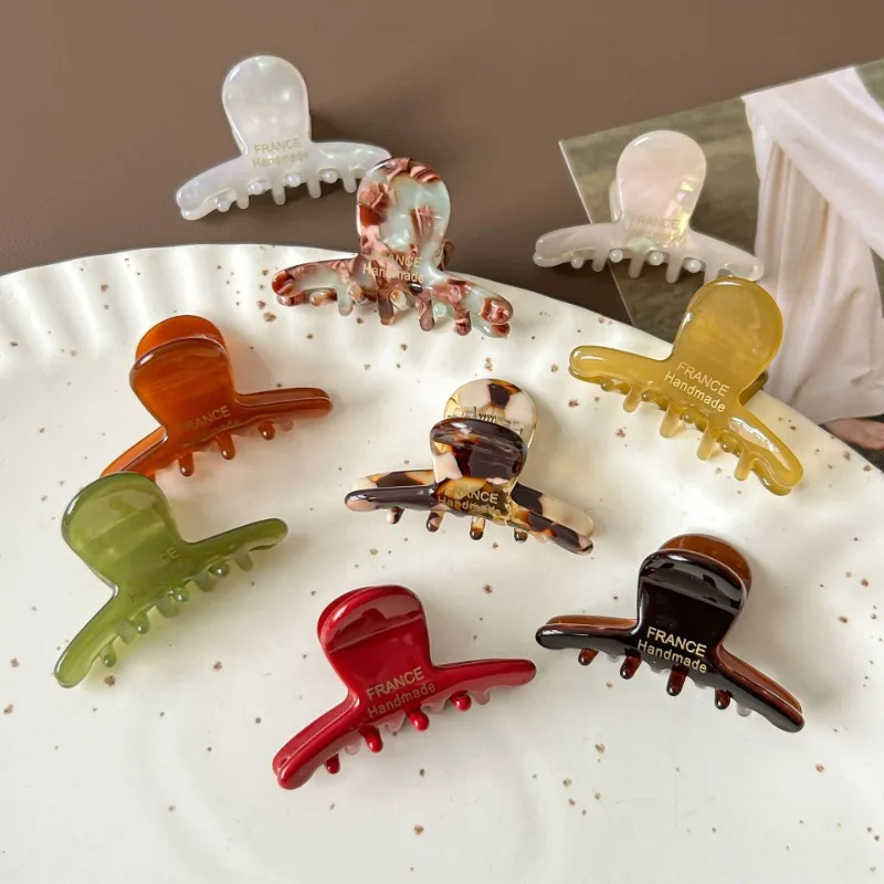 4,5 cm Piccoli artigli per capelli Clip in acetato per ragazze e donne Frangia retrò Carino Barrette Copricapo Moda Accessori per forcine Regali