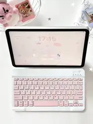 Wireless keyboard, 10 inch slim, rechargeable silent, tablet/laptop wireless keyboard, ipad mini keyboard
