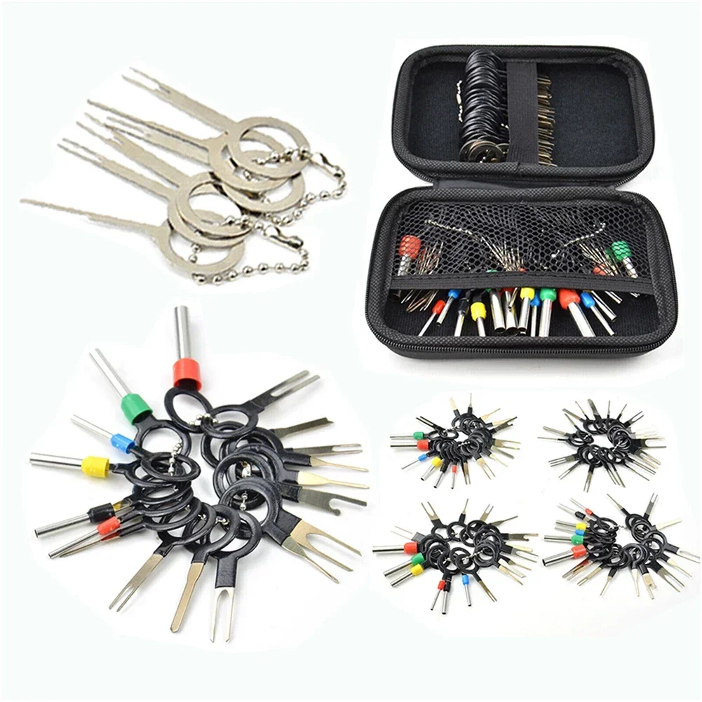 100Pcs Car Terminal Removal Repair Tools Pin Ejector Wire Kit Extractor Essential Auto Terminal Removal Connector Puller Tools