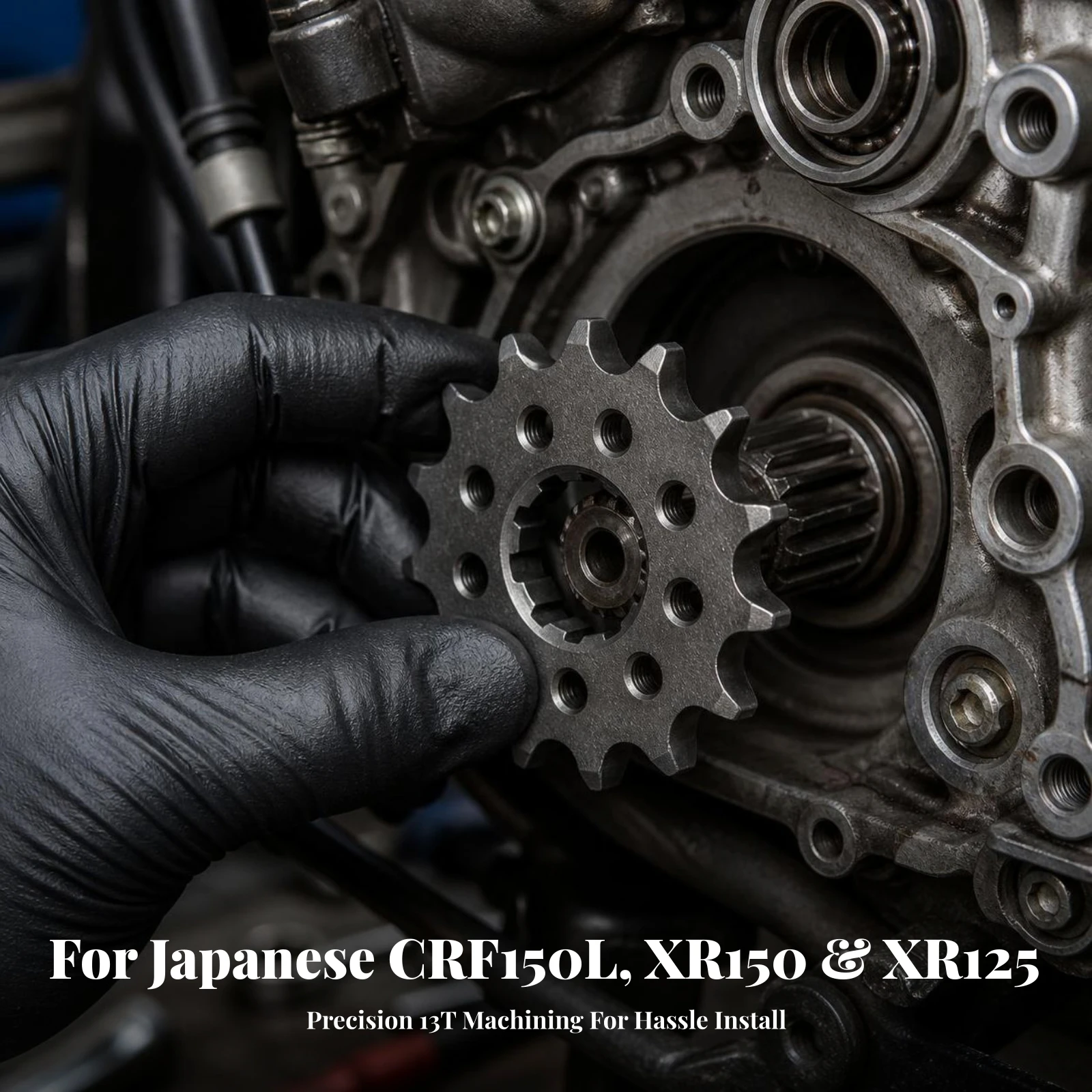 13 Tooth Front Sprocket Steel Motorcycle Front Sprocket Durable 420 for Drivetrain Tuning