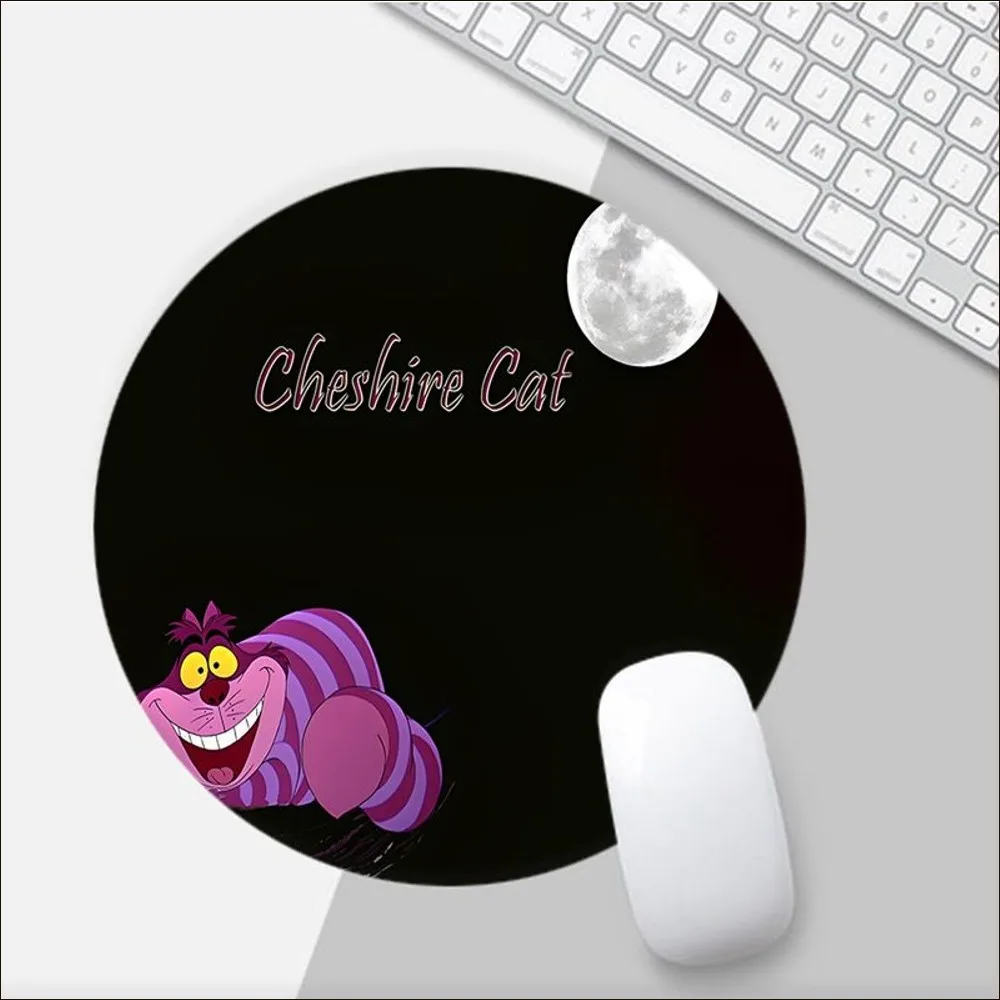 Disney Alice In Wonderland Cheshire Cat Mousepad Small Round Speed Version Game Keyboard Office Table Mat PC Laptop Mouse Mat