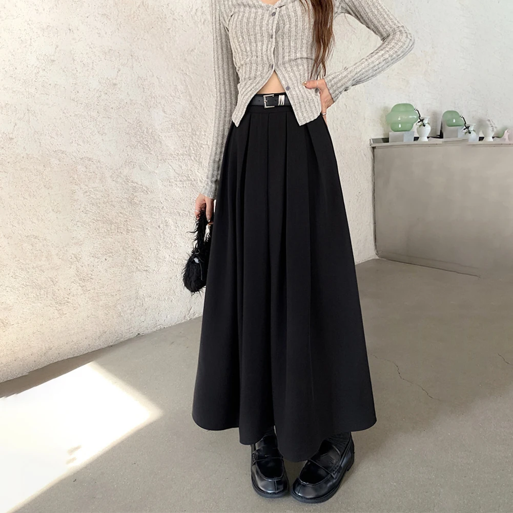 

Casual Skirt Fashionable Skirt Everyday Wear Four Seasons Wear Included Leather Belt For Daily Wear Brand New Women Skirt