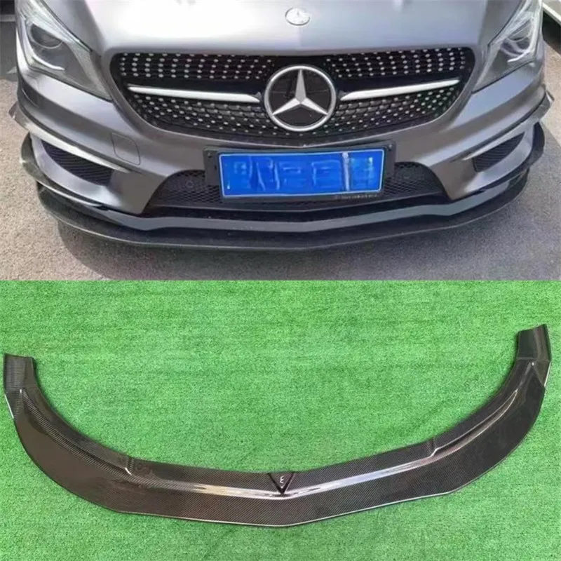 

For Mercedes Benz CLA Class W117 2012-2015 Real Carbon Fiber Front Lip Front Bumper Lower Lip Under Spoiler Splitter Body Kit