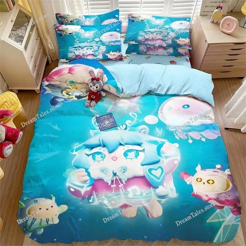 Cartoon Eggy Party 3D Printed Bedding Set Game Duvet Cover Pillowcases for Girl Boy Birthday Gift Home Textileextile741