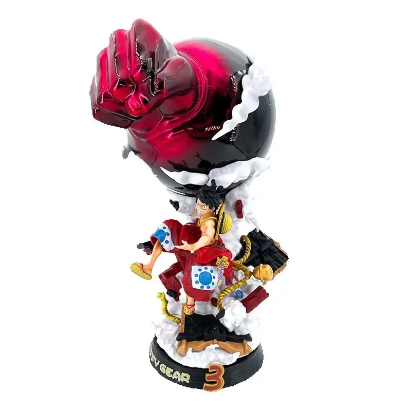 

Anime One Piece Luffy Gear 3 Third Gomu Gomu No Kong Gun Ver. GK PVC Action Figure Statue Collectible Model Kids Toys Doll Gifts
