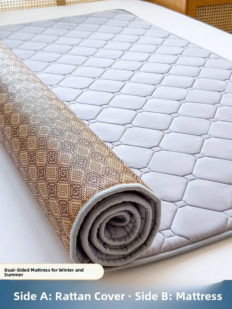 double-sided-ice-silk-bed-sheet-mattress-cover-summer-cool-sensation-single-piece-for-students-dormitory-children-winter-summ
