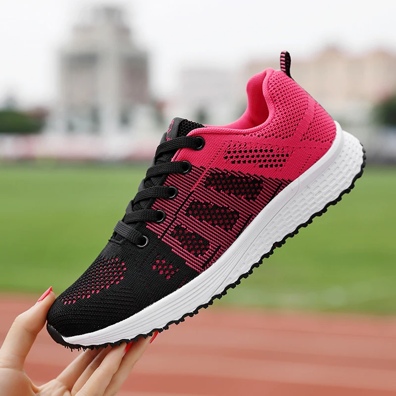 

New Running Shoes Women Breathable Sports Lightweight Mesh Air Cushion Women's Sports Shoes Outdoor Lace-up Training Shoes Shoes