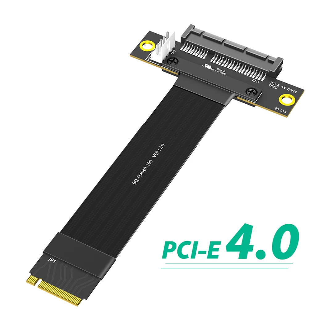 M.2-Taste M 4.0 auf PCI-e 4.0 4X 180 ° Adapterkarten-Riser-Verlängerungskabel für NVME 4.0 auf PCIE PCI Express 4X Extender – Detail 5