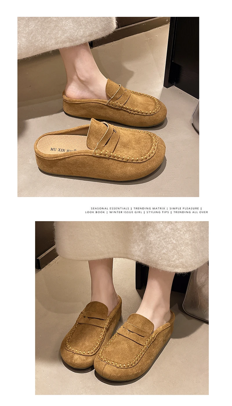Sandalias Birkent para Mujer, Primavera 2026, Tacón Grueso, Casuales, de Media Planta, Fáciles de Poner, Tipo Mule, Cómodas