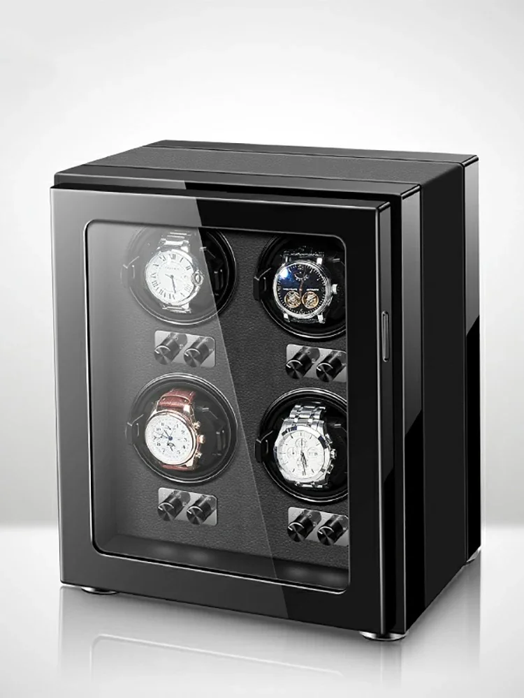 Automatic Watch Winder Luxury Mechanical Watches Rotomat Storage Organizer Box Gyro Watch Display Cabinet LED Winding Machine