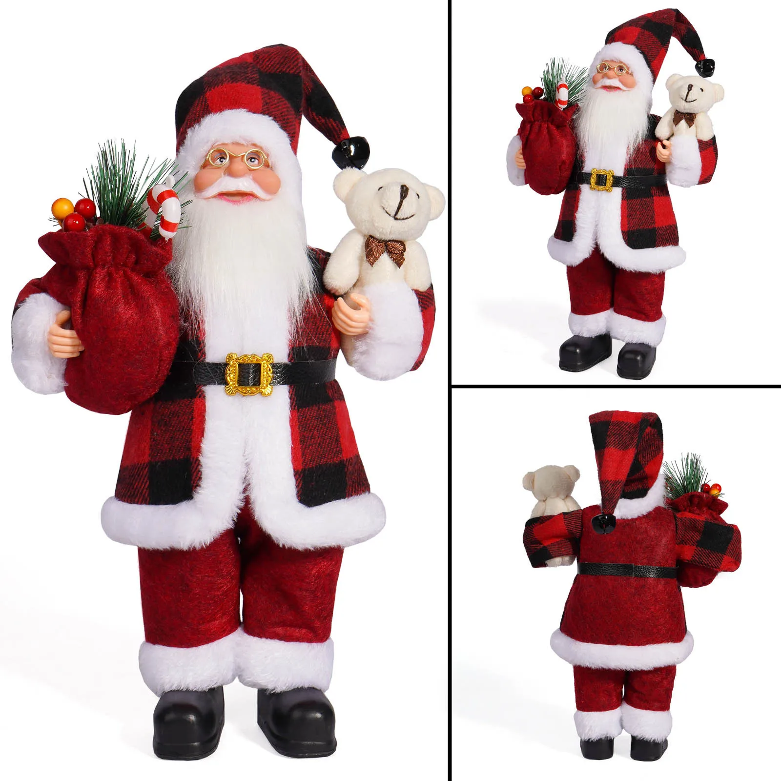 Christmas 12-inch cute Santa doll window decorations