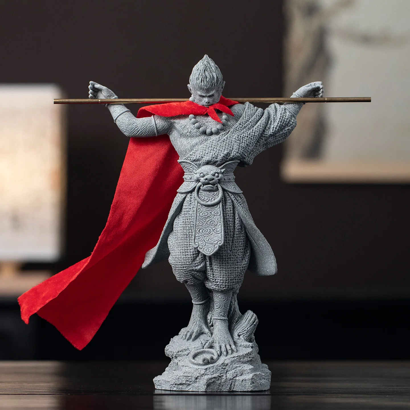1PC Combat et défaillance contre Bouddha Qi Tian ​ ​ Ornements Sun Wukong, décoration d'entrée de maison, décoration de bureau, aménagement de l'aquarium