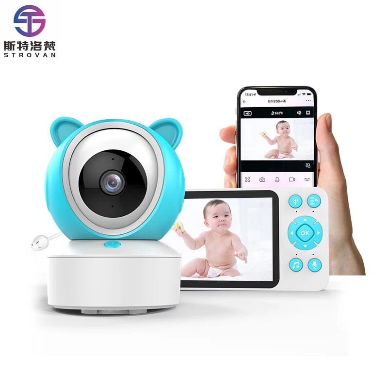 

5 Inch HD 720P WiFi Smart Home Wireless Intercom Two Way Talk Security Indoor Baby with Pan-Tilt and Temperature Sensor