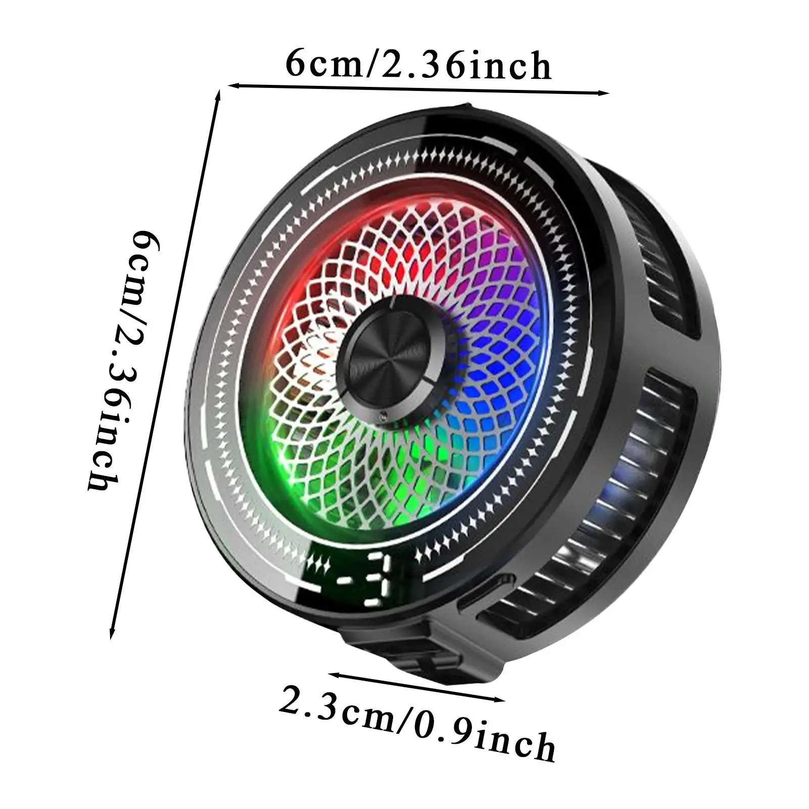 مروحة تبريد للهاتف بمشبك مغناطيسي منخفض الضوضاء 3 مستويات للتحكم في درجة الحرارة مبرد الهاتف اللاسلكي مع شاشة للسيارة الخارجية