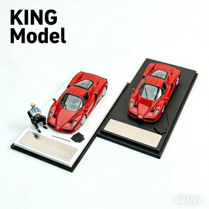 

KING Model Exclusive Duo: Limited Edition Red Hypercar Model，Boys' holiday gift - toy collection display piece.
