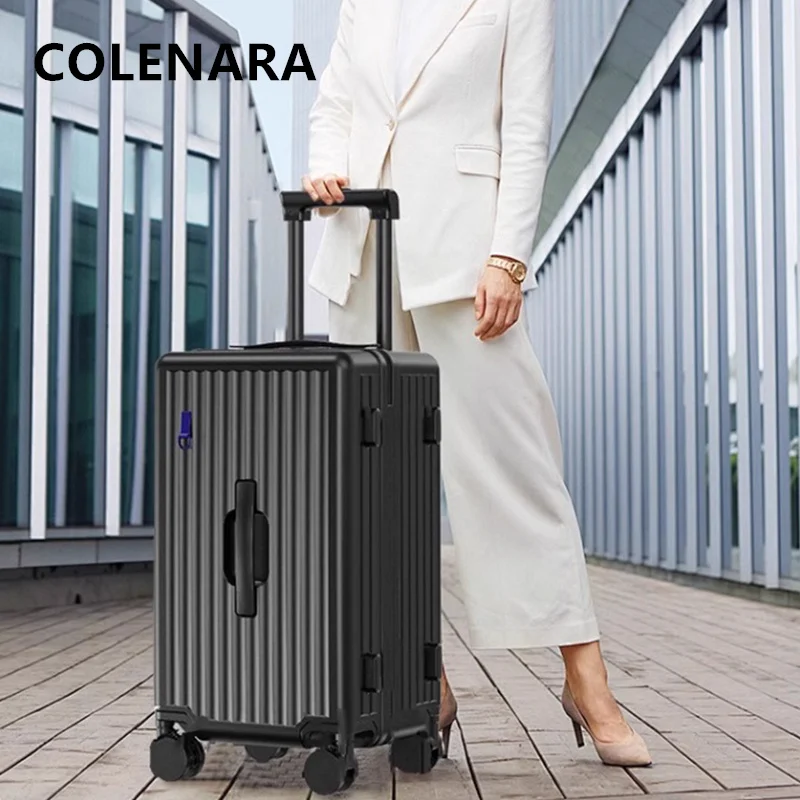COLENARA Women's Rolling Suitcase 20 Inches PC Boarding Box 28