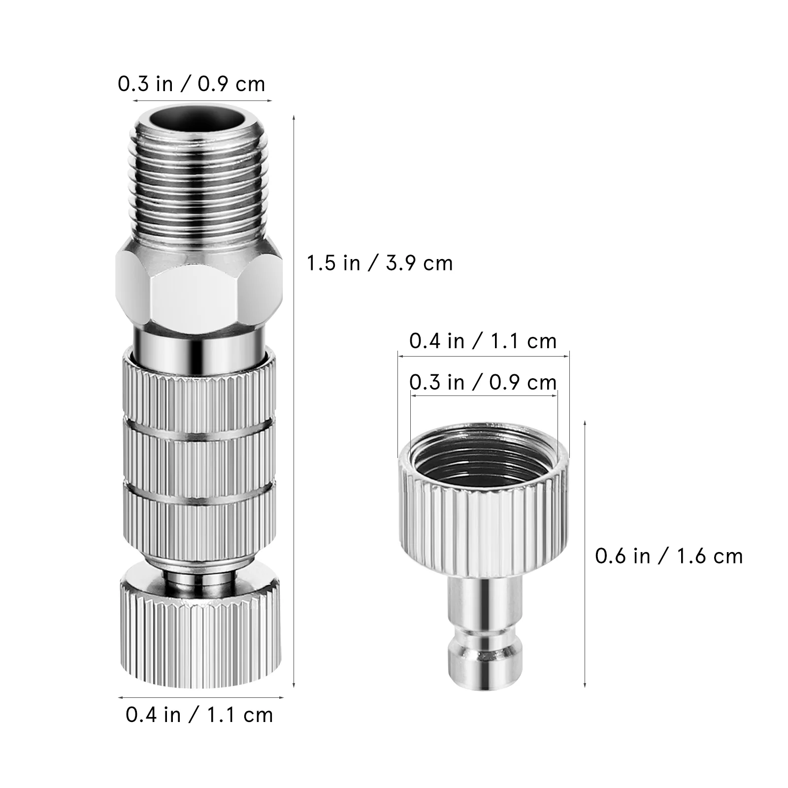 Быстрый разъем для аэрографа Регулируемые принадлежности Аксессуары Адаптер Металлические фитинги Нержавеющая сталь