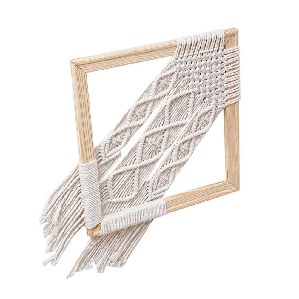 

Woven Tapestry Macrame Wall Decor Handmade Cotton Rope Hanging Adorn Bohemian Style Living Room Bedroom Kids Room Home